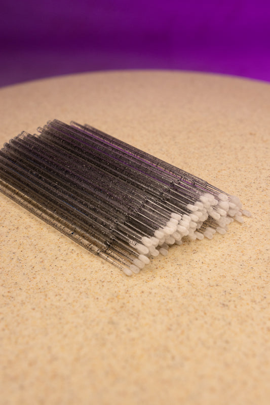 Micro Brushes - Black Glitter