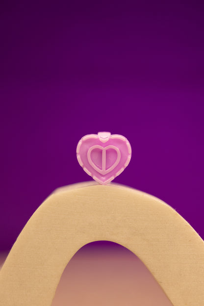 Heart Shaped Glue Rings - Lilac
