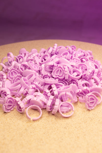 Heart Shaped Glue Rings - Lilac